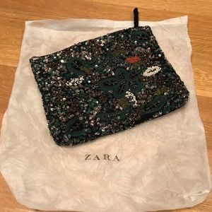 Sparkly soft beaded clutch